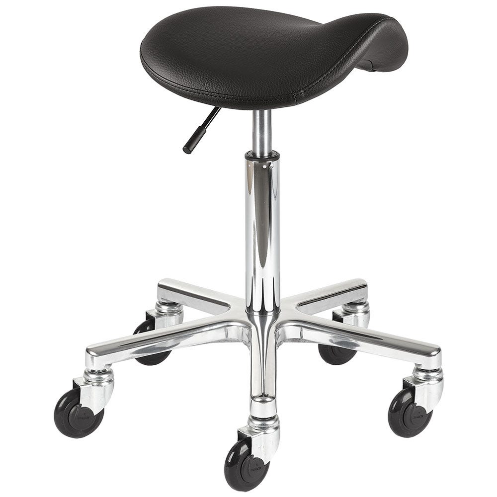Efalock Rollhocker Clic Tec Classic Saddle Comfy Alu M